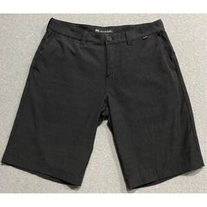 Travis Mathew Shorts Mens 34 Heathered Black Chino Lightweight Golf Casual